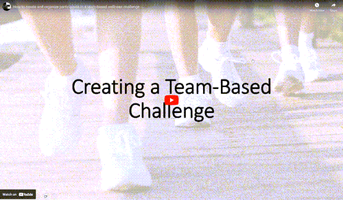 How to create and organize participants in a team-based wellness challenge